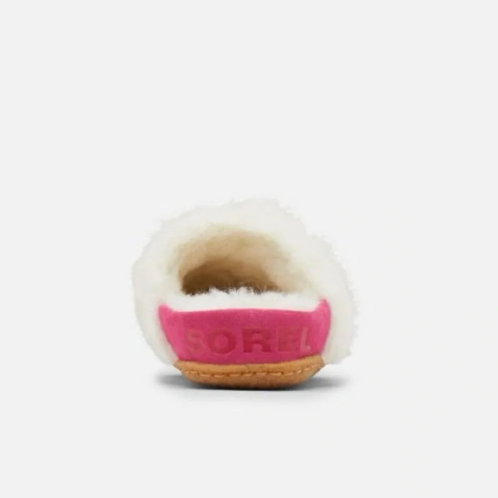 Sorel‎ Nakiska Slide II Faux Fur Slippers Youth Size 6/EU 38 - Cactus Pink - NWB